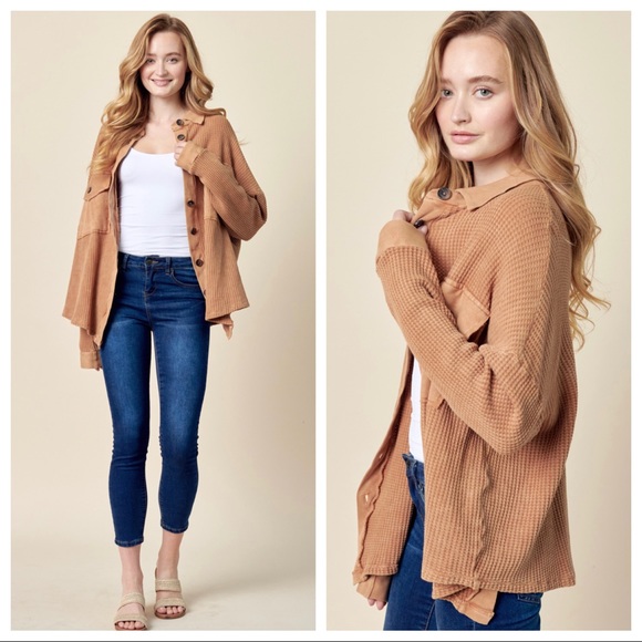 37 ✨LAST ONES✨Fabulous Mineral Washed Vintage Shacket - Picture 2 of 7